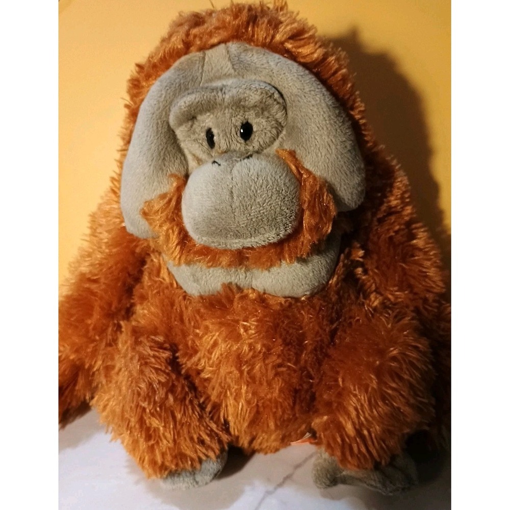 Wild Republic Orange Orangutan Monkey Plush Toy 10"